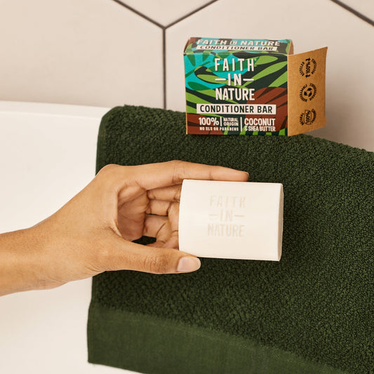 faith in nature solid conditioner bar coconut shea
