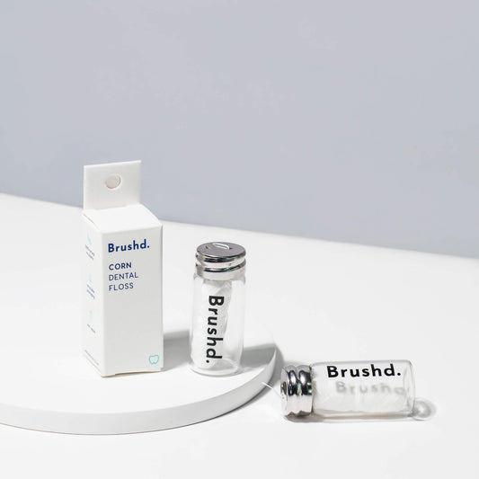 BRUSHD natural corn dental floss