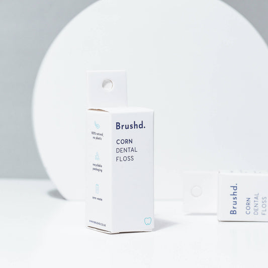 BRUSHD natural corn dental floss
