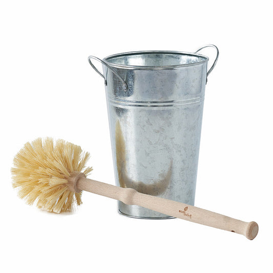 silver toilet eco brush bucket