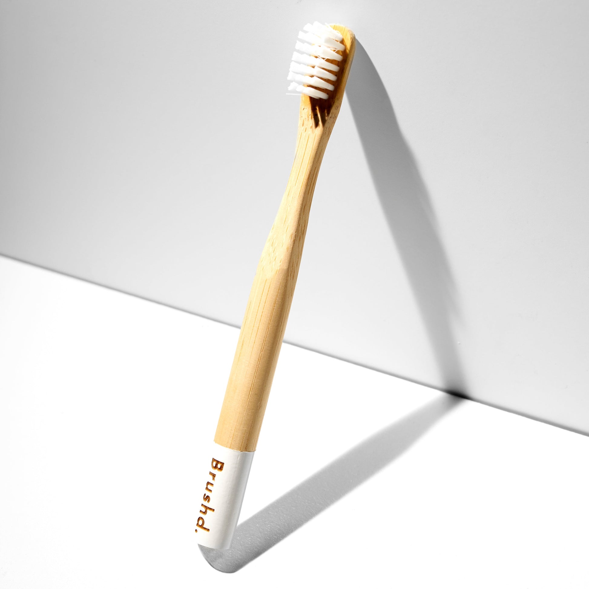 brushd kids mini bamboo toothbrush white