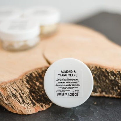 almond & ylang ylang face cream, 40g glass pot, suneeta London skincare 