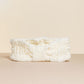 eco bath bamboo headband, natural cream background