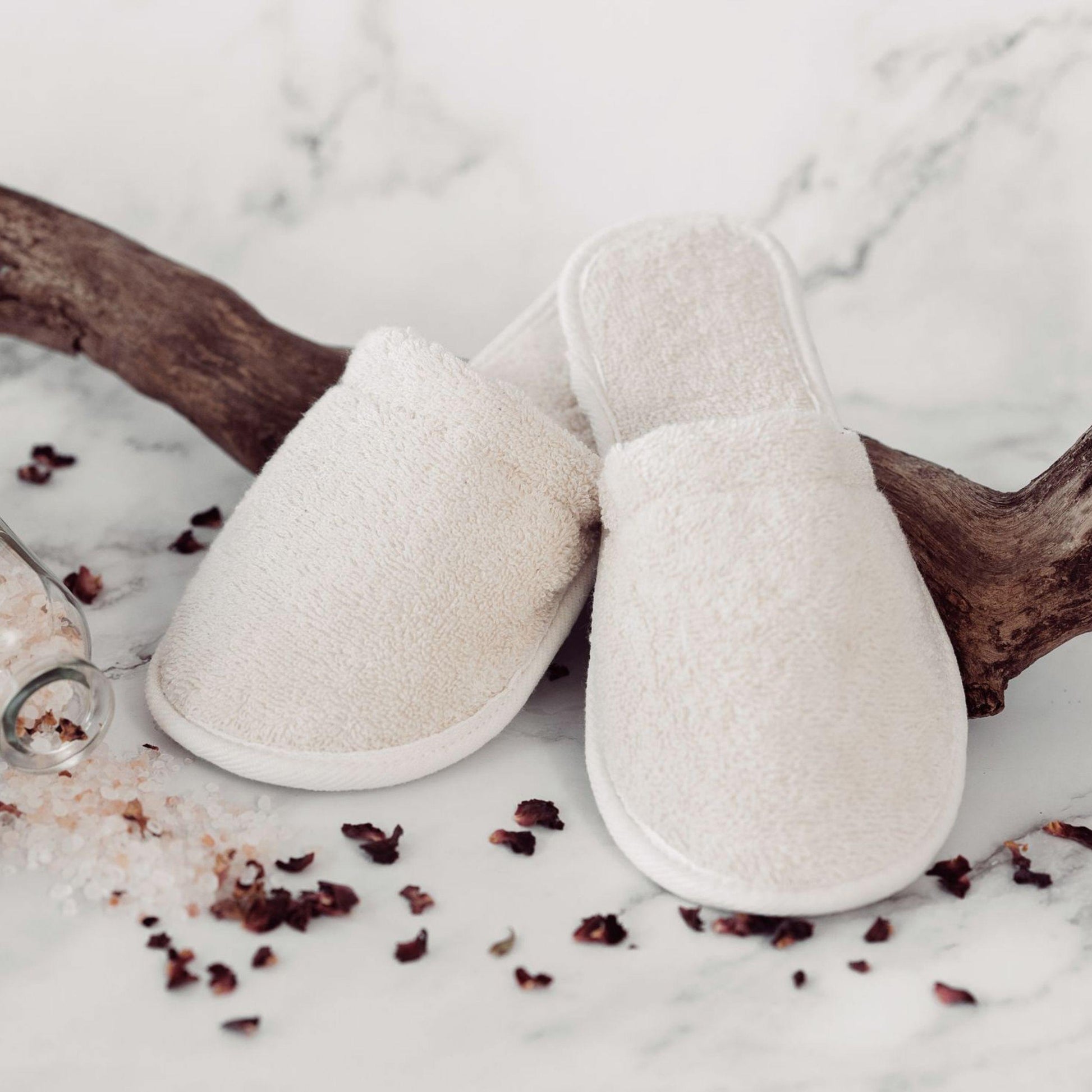 eco bath towelling slippers lifestyle image