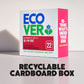ecover all in one dishwasher tablets 22 box with text: recyclable cardboard box