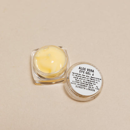 aloe vera eye gel 7ml sample pot open suneeta london