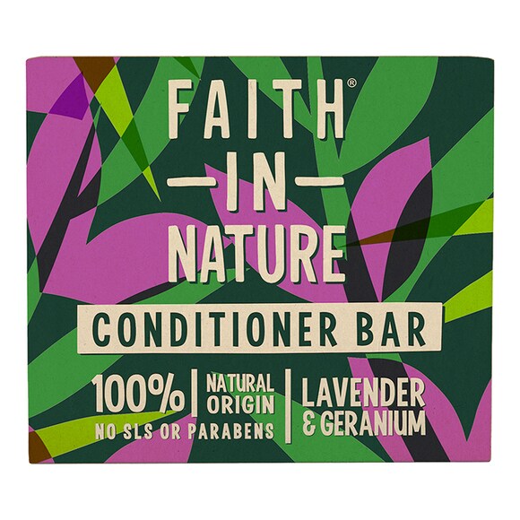 faith in nature solid conditioner bar, lavender and geranium