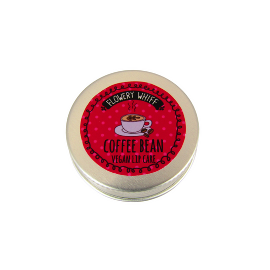 flowery whiff - coffee bean lip balm - plastic free - white background