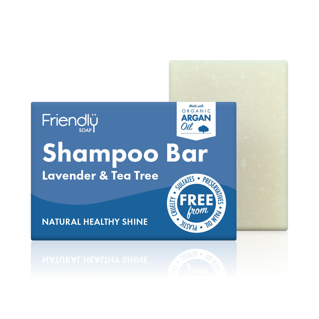 friendly soap shampoo bar, lavender tea tree