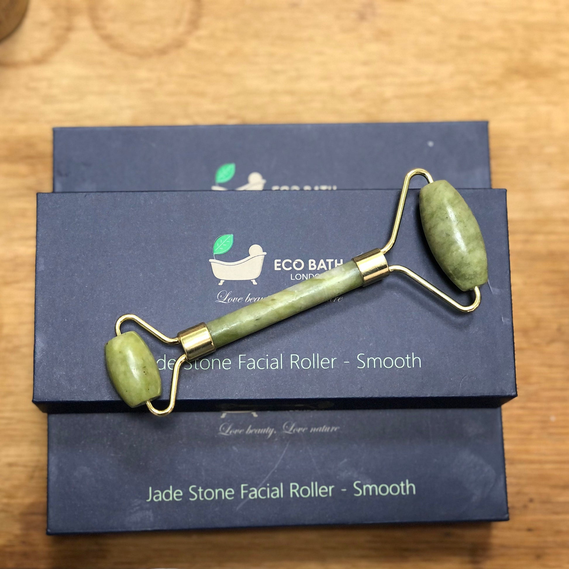 pile of jade stone facial rollers by eco bath london x weigh and pay,