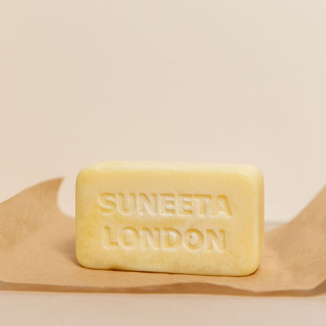 suneeta london massage bar, lime and rosemary, unpackaged